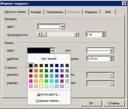 формат надписи